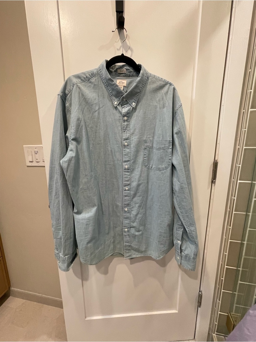 J. Crew Pale Blue Denim Button-Down Shirt